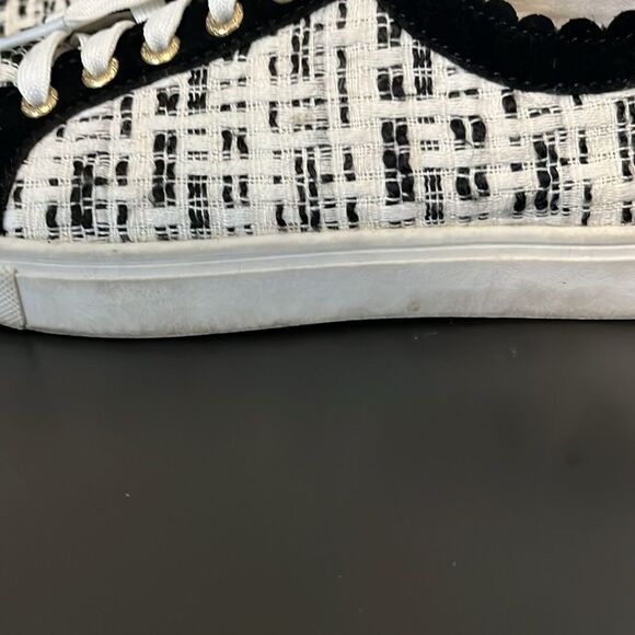 JACK ROGERS Teagan Sneakers Black and White Tweed, Size 8.5 - Picture 8 of 10